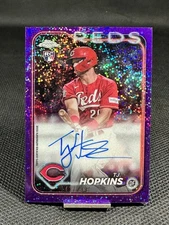 2024 Topps Chrome  TJ HOPKINS  RC  Purple Speckle Refractor Auto 142/299