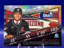 2025 Bowman Draft Kayson Cunningham Draft Night BDN-2 Black Refractor 10/10