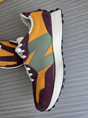 Zapatillas informales New Balance 327 Madras Naranja Borgoña Reino Unido Talla 11,5 - Imagen 9 de 16