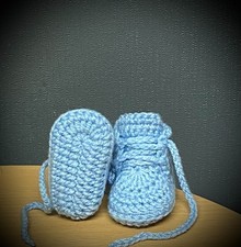 Crochet Newborn Baby First Shoes Handmade Booties Boots Slippers Trainers