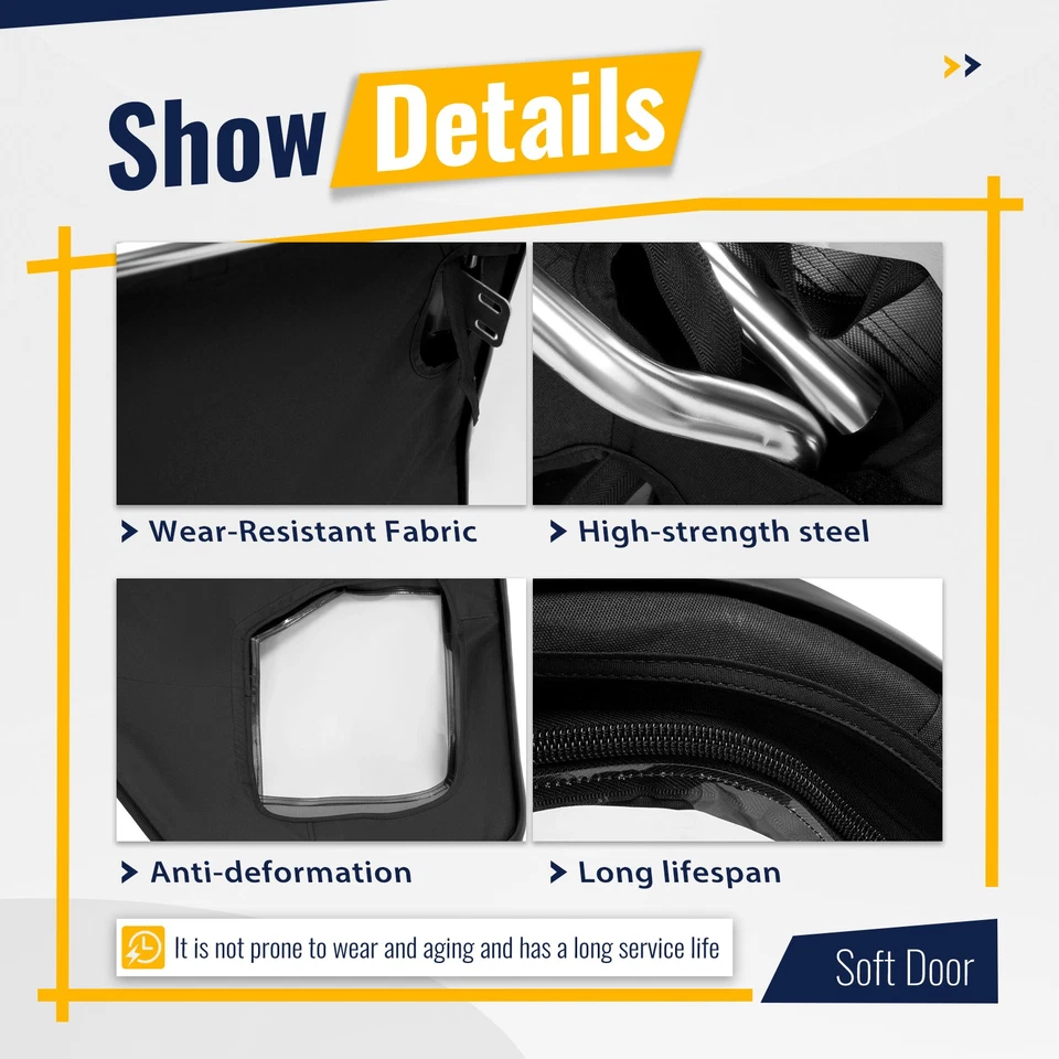 UTV Framed Soft Door For Polaris Ranger 1000 / XP 1000/ PRO XD Premium 2017-2024 - Imagem 4 de 4