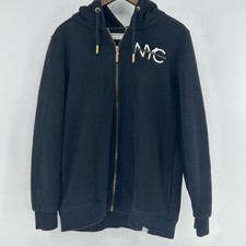 Superdry Full Zip Fleece Hoodie Women's S Black Sweatshirt NYC Thick Jacket Gold