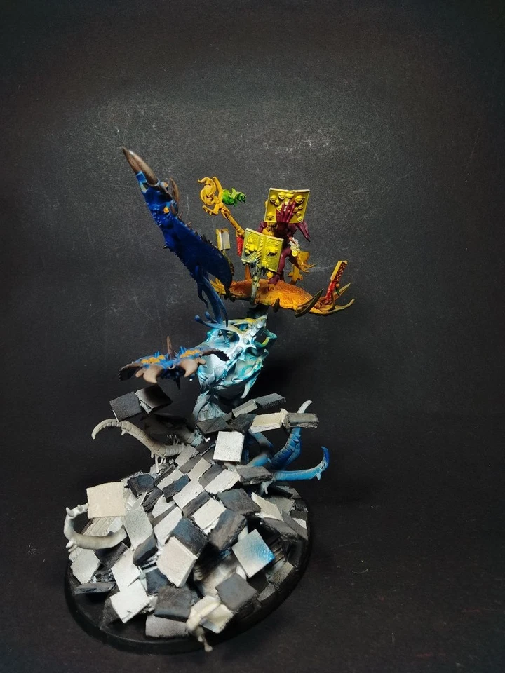 Painted Fateskimmer, Herald of Tzeentch on Burning Chariot Dickiples of Tzeentch - Image 3 of 4