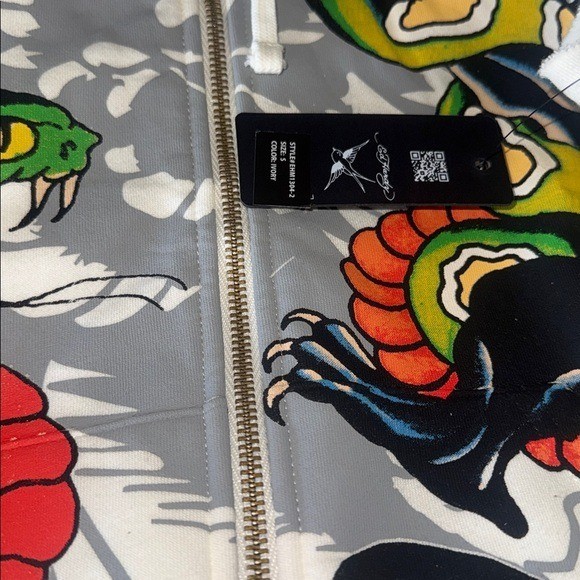 NET Ed Hardy Sleeveless Zip Hoodie Vest Unisex  Panther Snake Tattoo Graphic Y2K thumbnail 6