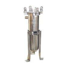 INTBUYING #4 Bag Filter Housing 1"NPT In/Out 120Psi Flat Plate Lid Nib Stainless