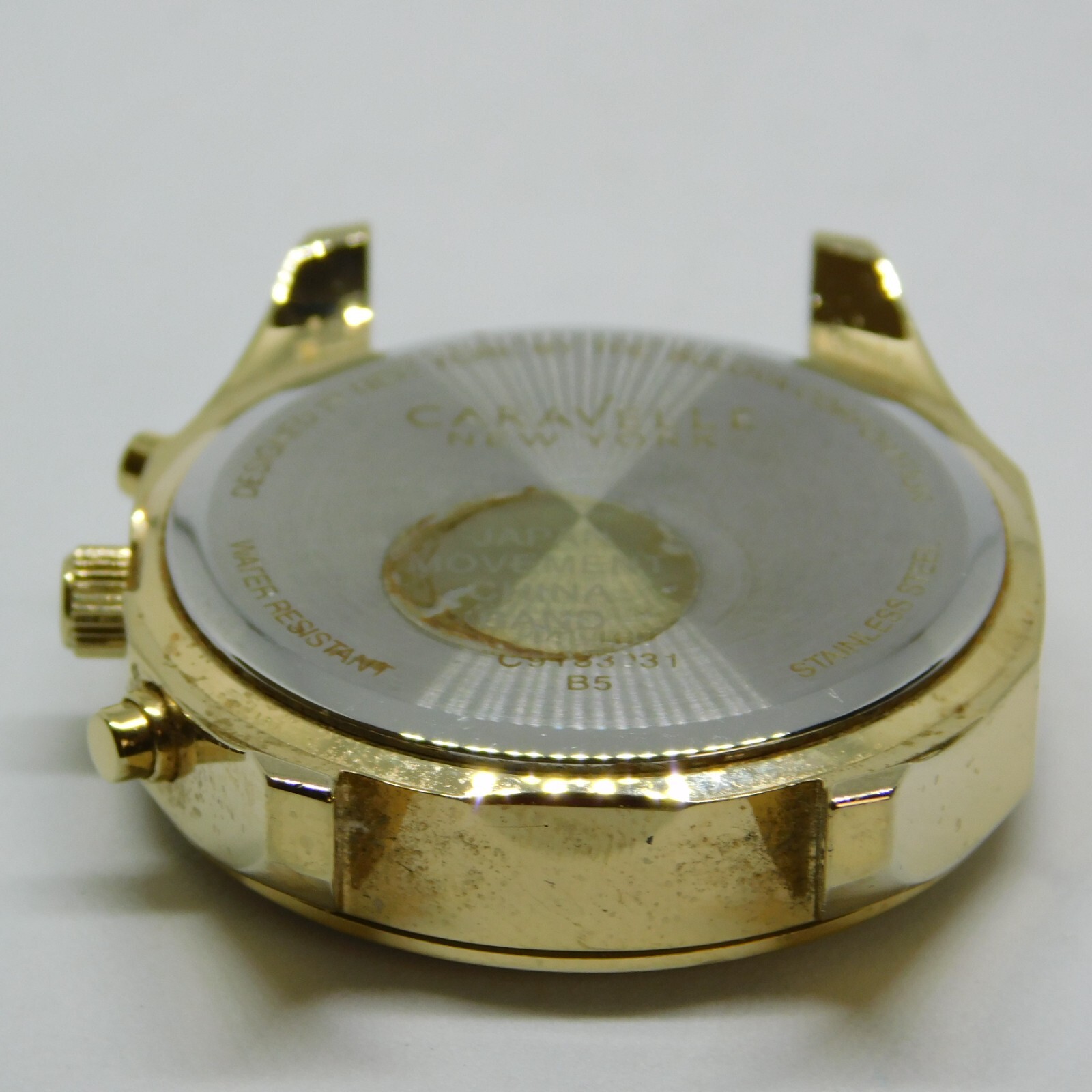 CARAVELLE New York by Bulova B5 Gold Tone Case Quartz Women's Watch New