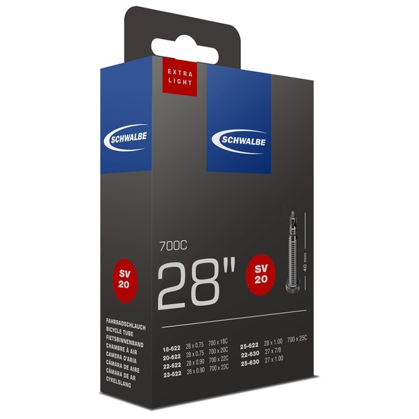 Schwalbe Schlauch SV20 40Mm 700Cx18/25 18/25-622/630 Extralight 28 Zoll-image