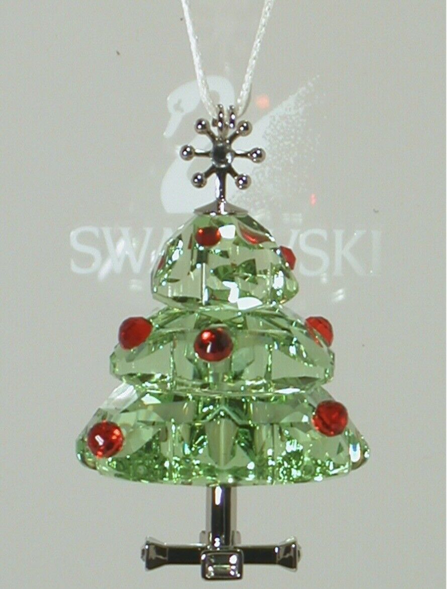 Swarovski In Box Christmas Tree Peridot Crystal Figurine/Ornament #904990
