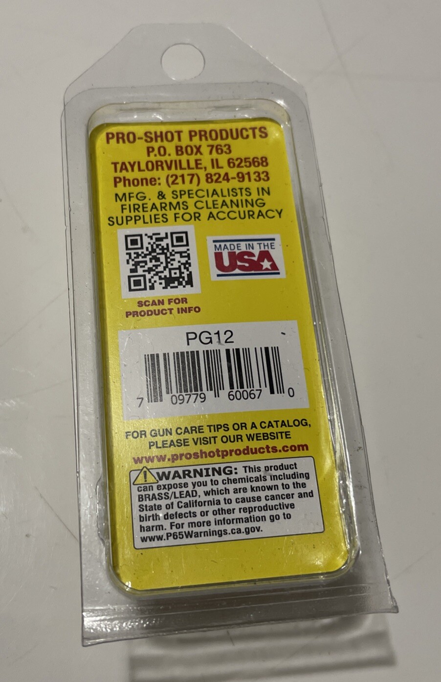 Pro Shot 12 Gauge Chamber Brush New (Combine Shipping On Multiple)