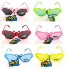 NEW-BUTTERFLY UV400 KID,CHILD LIME,RED,YELLOW,BLUE,FUCHSIA,PINK SUNGLASSES-K025