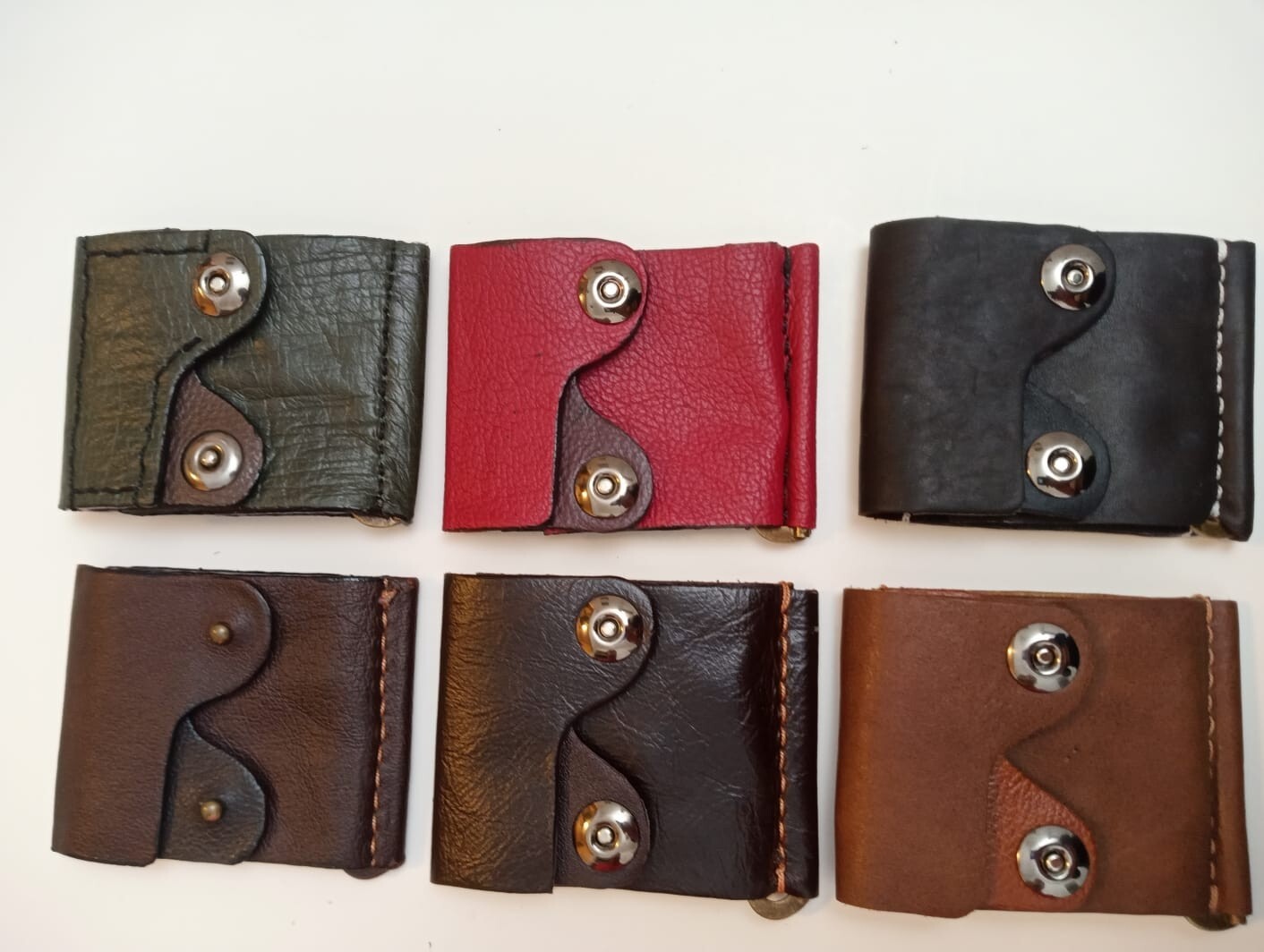 Mini slim wallet 3x4 inch (8x10cm), CUSTOM ORDER, real leather, hand made wallet