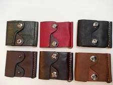Mini slim wallet 3x4 inch (8x10cm), CUSTOM ORDER, real leather, hand made wallet