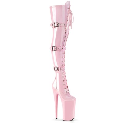 pink pvc boots