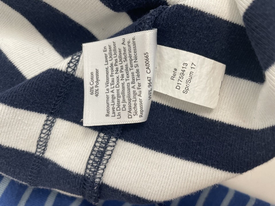 Eddie Bauer 4th July Patriotic Blue White Striped Shirt Sweater Women’s Large L eBay