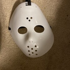 Jason Voorhees Friday the 13th Scary Halloween Hockey Mask - White/Glow - NWT