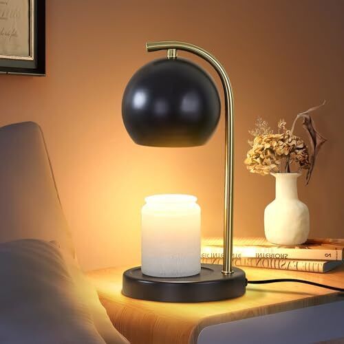 Candle Warmer Lamp Gifts for Women - Dimmable Scented Wax Melt Warmer Black