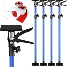 Dust Barrier Poles,10 Ft Dust Containment Pole (Pack of 4) with 2 Heavy-Duty Zip