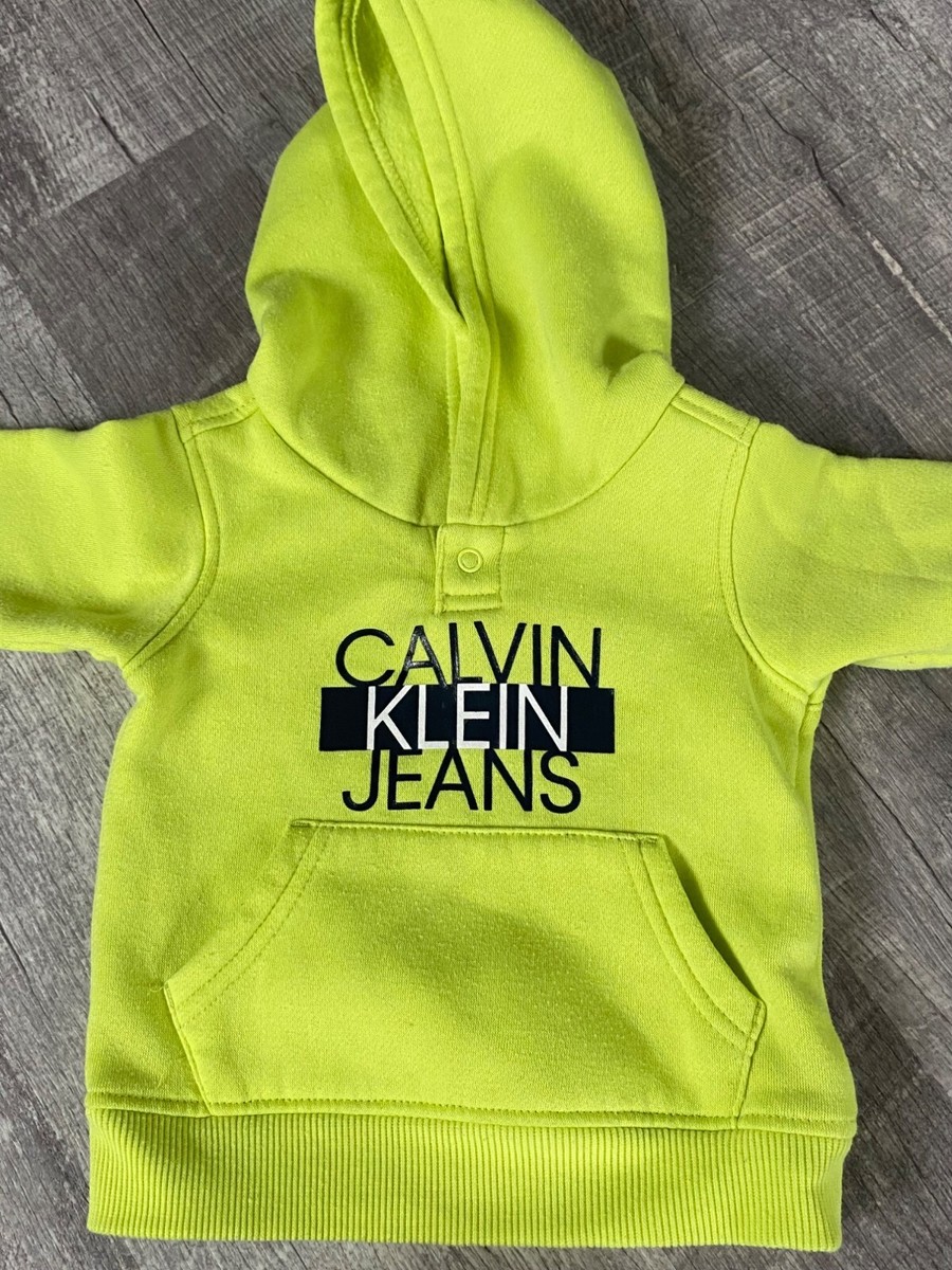 Hoodie Calvin Klein Pullover Neongelb Infants Calvin Klein Jeans
