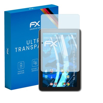 atFoliX 2x Schutzfolie für Amazon Fire HD 8 Plus Model 2022 klar