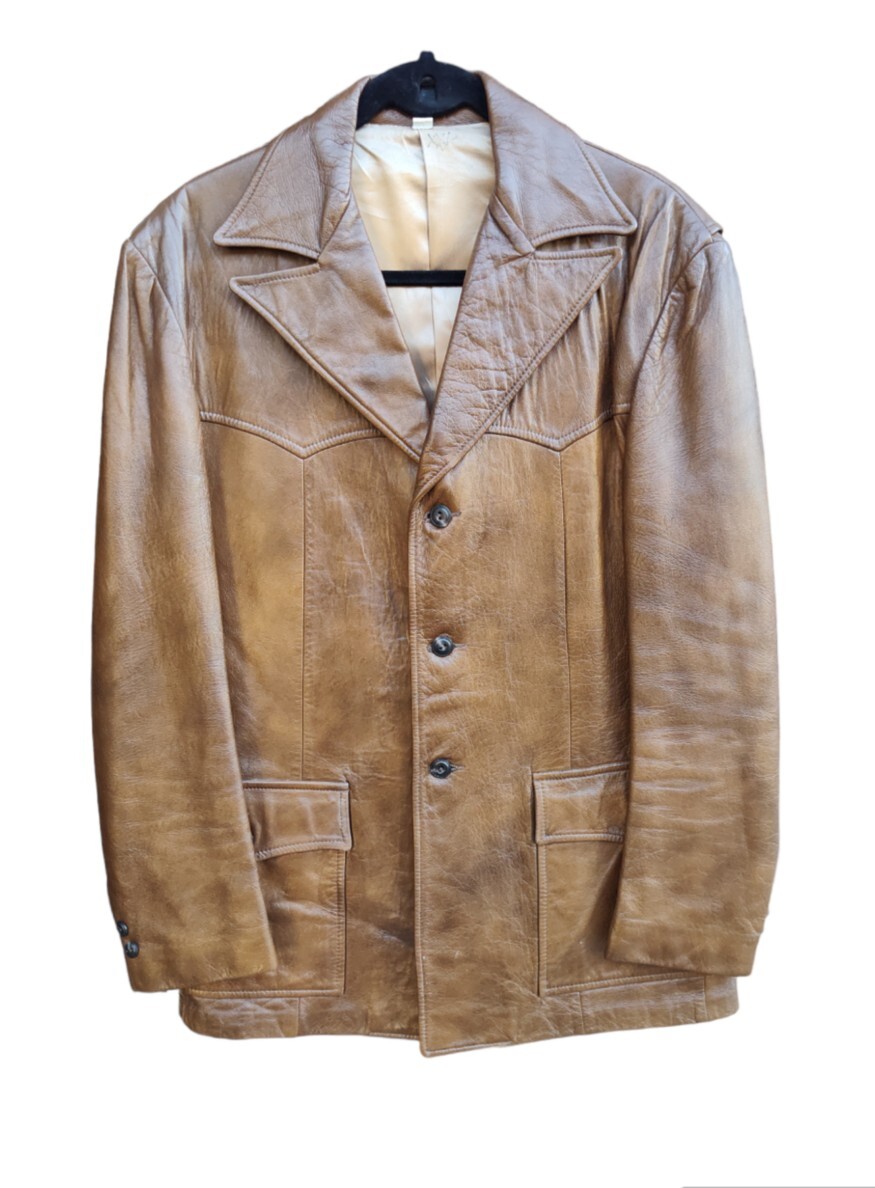 VINTAGE Scully Mens Western yoke Genuine Leather jack… Gem