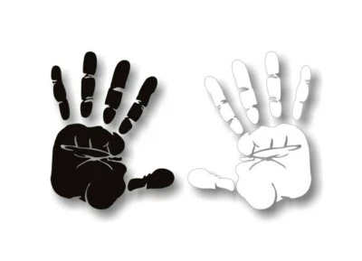 2 HANDPRINT 7" Decals Solid Color Vehicle Hand Print Zen Mystic Vinyl Stickers - Photo 1/3