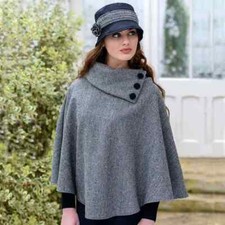 Ladies Irish Tweed Poncho (01)