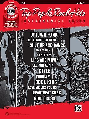 Top Pop & Rock Hits Instrumental Solos Level 2-3 Cello, Paperback & CD ...