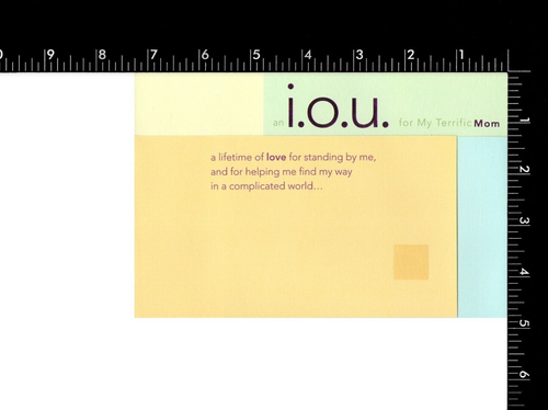 Loving & Thankful BIRTHDAY Card FOR MOM, IOU I Owe You by American Greetings + ✉ - Picture 4 of 5
