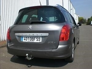 Attelage Peugeot 308 Break 2008 2010 Type 2E 2K RDSO amovible horizontal