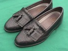 Men Dexter NOS Black Kiltie Slip On Wing Tip Dress Shoe New 8 M Never Worn USA — photo 2