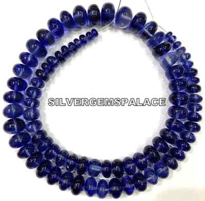 Extremely Rare~Blue Sapphire Beads Polished Sapphire Smooth Gemstone Beads.