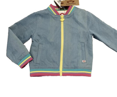Appaman Toddler Girl Blue Denim Bomber Jacket 3T New With Tags