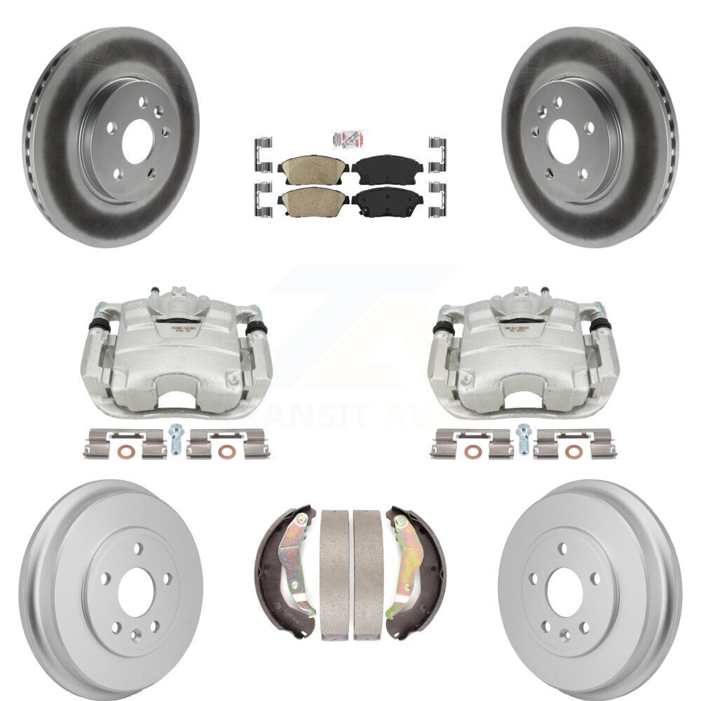 Chevrolet Trax Front Rear Disc Brake Caliper Rotor Drum Ceramic Pad Kit