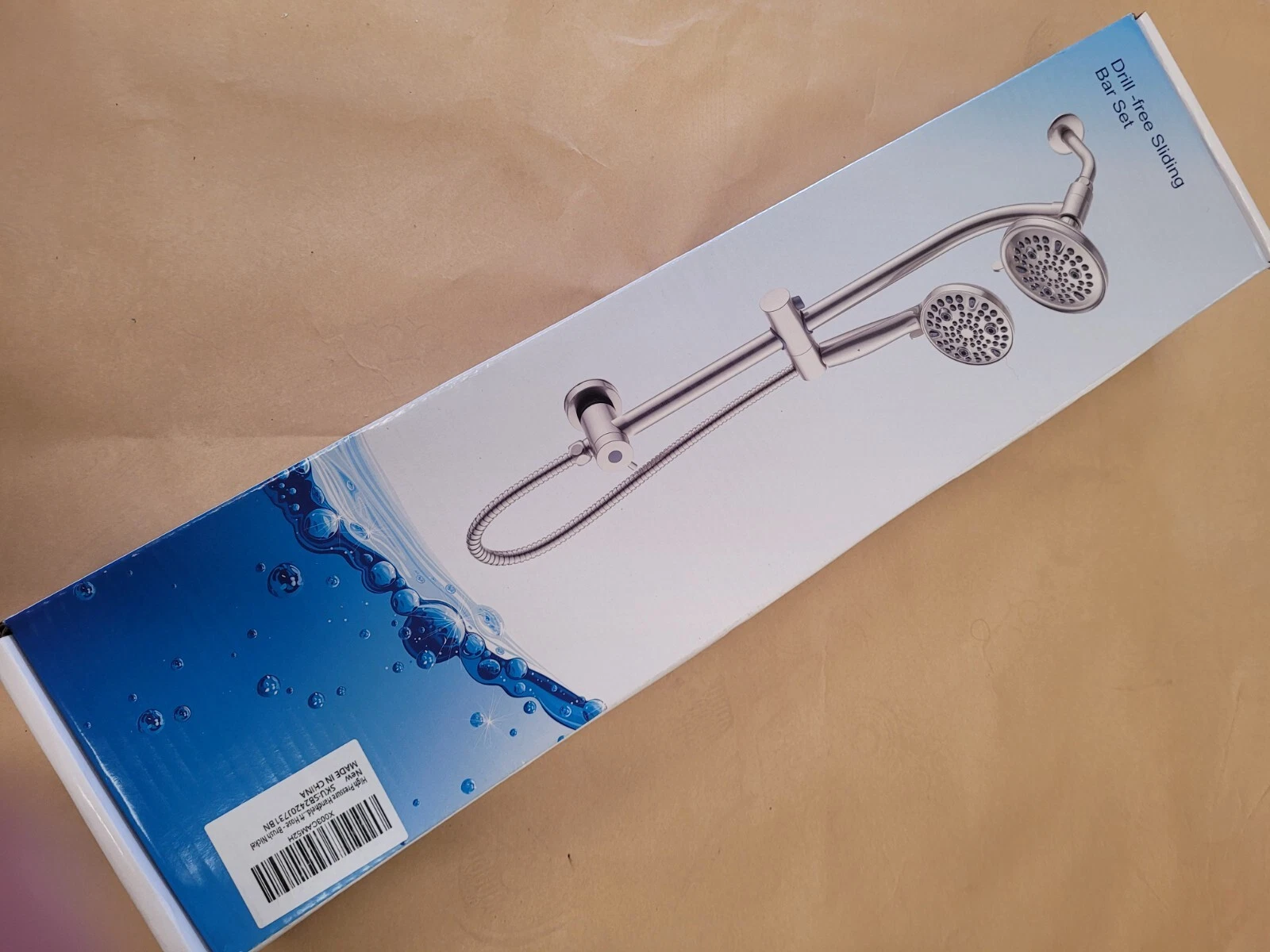 High Pressure 48-Settings Shower Head with Handheld Shower,Drill-Free 3-Way Dive