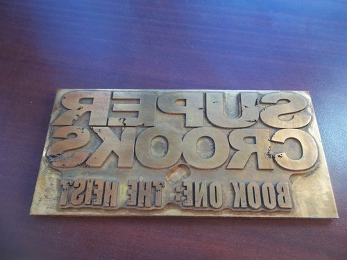 Set of 2 SUPER CROOKS copper stamping press PRINTING PLATE One Of A Kind MARVEL - Picture 2 of 7