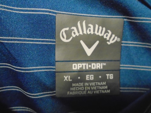 NEW MENS SS CALLAWAY OPTI~DRY POLO SHIRT~ COLOUR ~ COLBAT ~ SIZE~XL ~ 52" CHEST - Picture 4 of 5