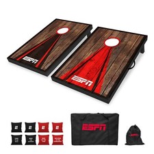ESPN 2  x3  Cornhole Board Set Includes Cornhole Bags and Travel Case