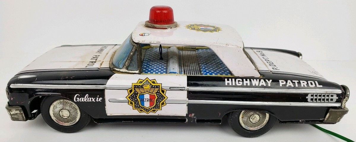 Jouet Ancien En Tôle ASC AOSHIN - Ford Galaxie Highway Patrol électrique - Occasion