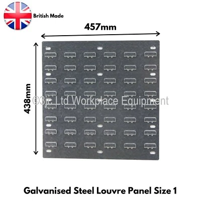 NEW Galvanised Steel Wall Louvre Panel For Parts Bins & Linbins 457mm x 438mm