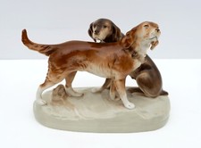 Statuetta porcellana Royal Dux cani da caccia