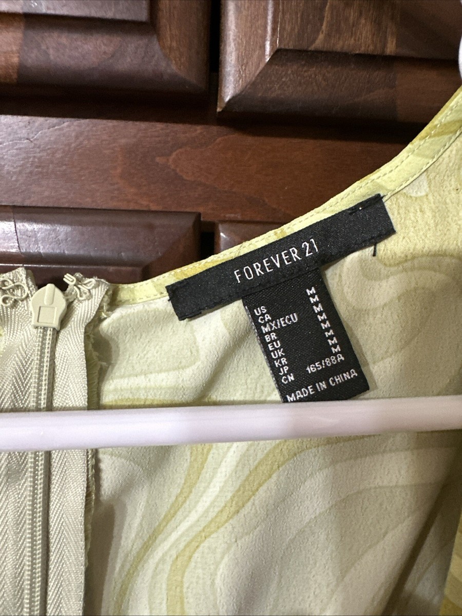 forever 21 lime green dress Denim Halter Mini Dress OLIVE / XS main image 0