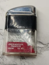 Vintage Rite Point Vu Lighter Clear With Black Band