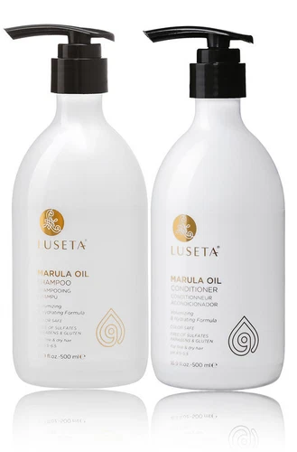 LUSETA MARULA OIL SHAMPOO AND CONDITIONER VOLUME OF FINE HAIR HYDRATION SHINE