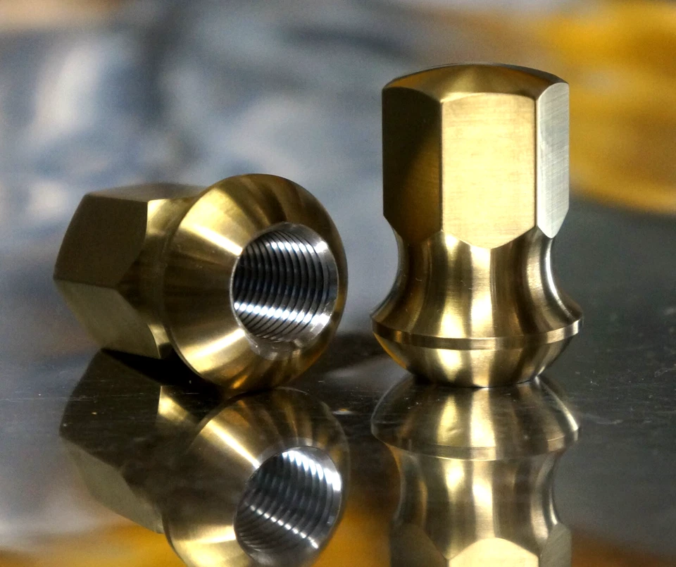 ZAKGEAR 20 Juego Oro Porsche Titanio Tuercas 911 930 928 944 964 993 14x1.5 R14 Foto 2 de 4