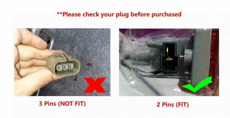 2 CABLES 1 PAR DE LUCES DE PARACHOQUES DELANTERO PARA PICKUP ISUZU TF TFR 1991 - 1997 Foto 2 de 4
