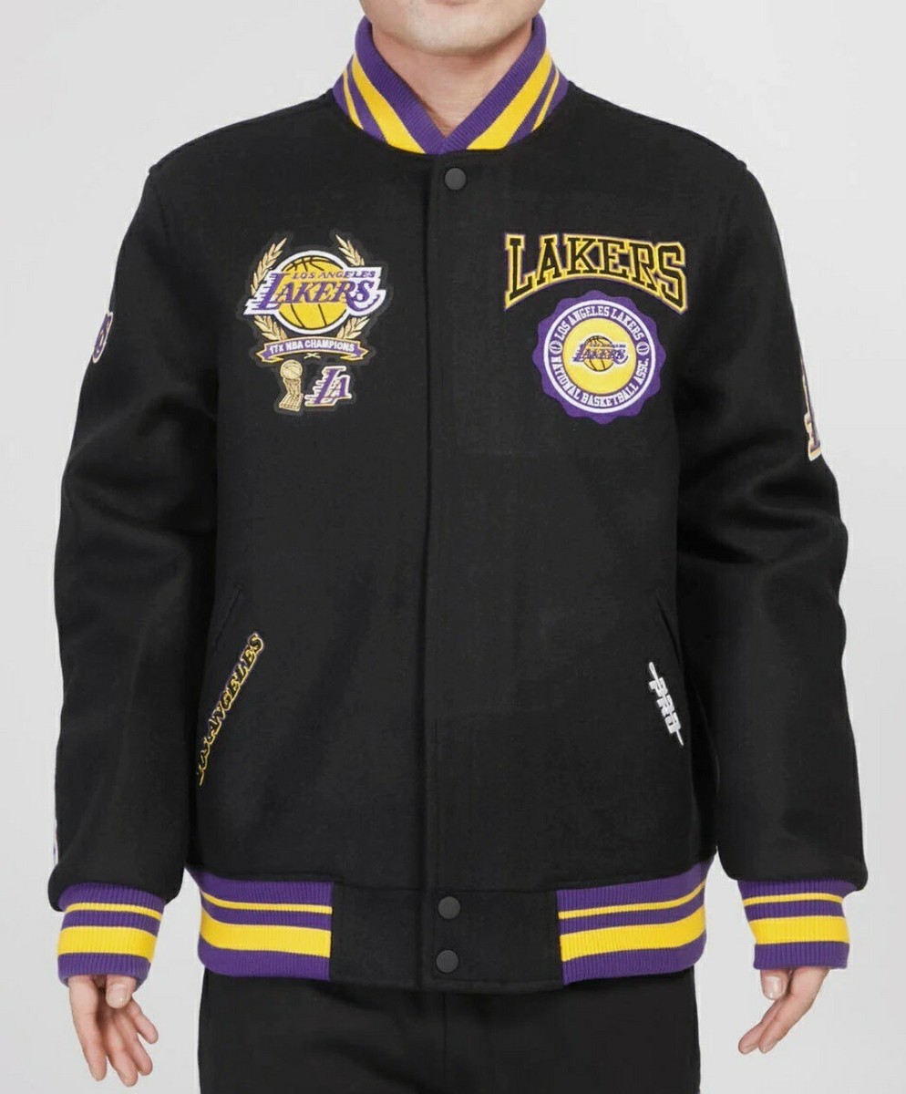 Pro Standard Los Angeles Lakers Crest Emblem Rib Wool Men's Black