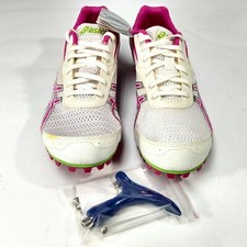 ASICS Hyper Rocket Girl 5 White Pink Women's Track Running Shoes US 11 G154N