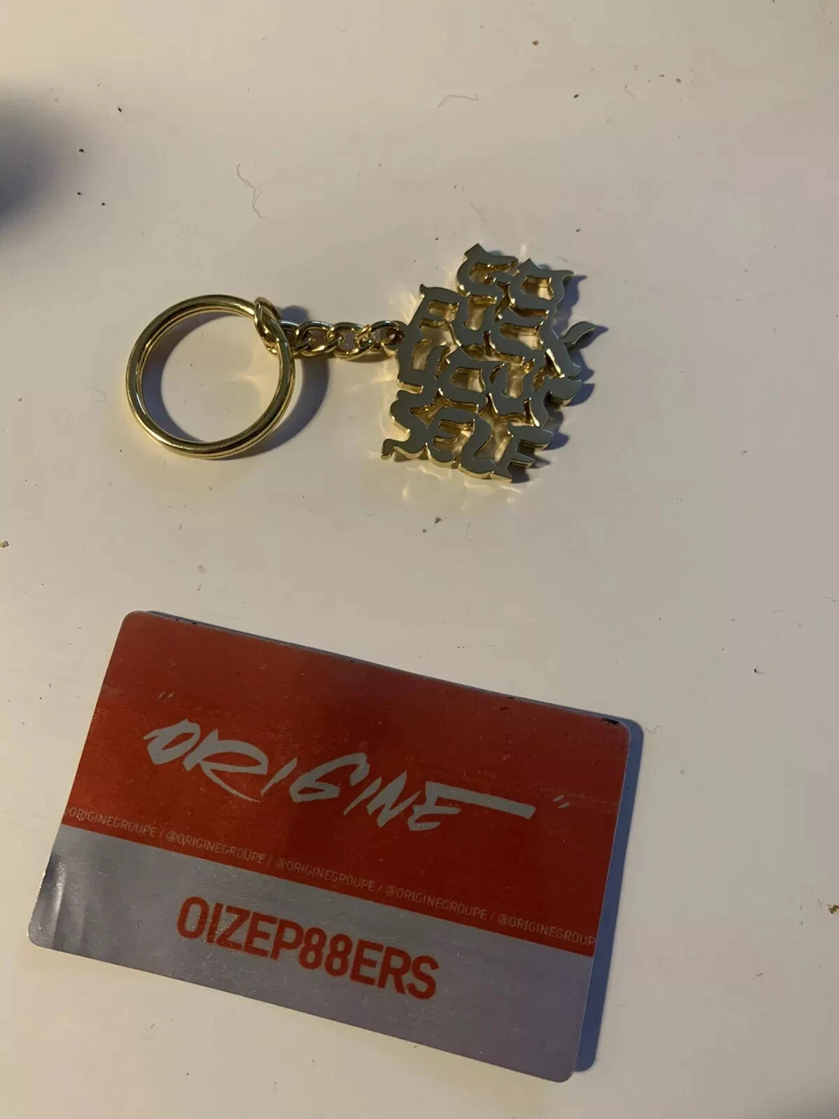 SUPREME KEYCHAIN PORTE CLÉS / OG OFF WHITE AUTHENTIC GOLD RARE ACW OW