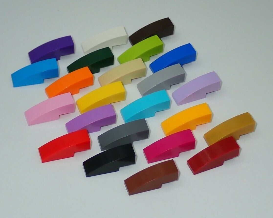 Lego Lot of 20 Slope Curved 1x3 Assorted or Choose Your Color