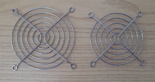 Griglia protezione metallo acciaio ventola computer case coppia 90mm 80mm